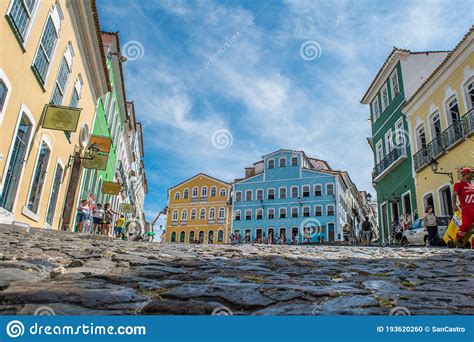 Famous Largo Do Pelourinho And Its Architecture With Colorful Buildings