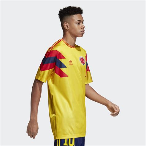 Colombia 1990 Adidas Originals Home Replica Jersey Football Shirt