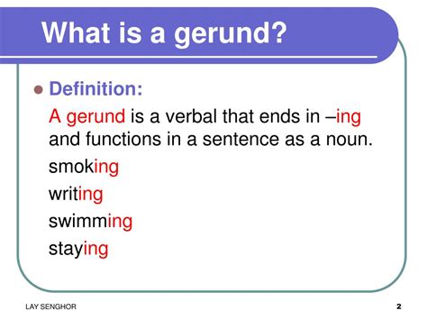 Gerund Definition And Examples Gerunds And Infinitives Online Presentation Finch Blad