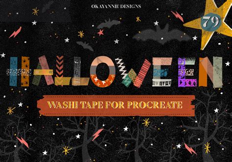 There are 1757 washi tape halloween for sale on etsy, and they cost $2.99 on average. Halloween Washi Tape for Procreate By OkayAnnie Designs ...