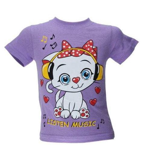 Детская футболка хлопок с принтами для девочек 1 4 — Linne