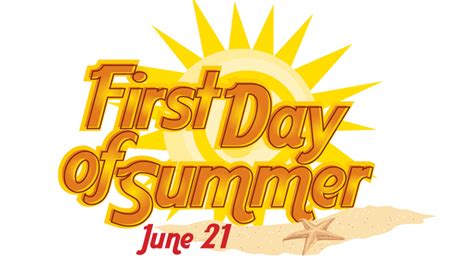1st Day First Day Of Summer Clipart