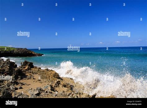 Atlantic Ocean Coastline Dominican Republic Stock Photo Alamy
