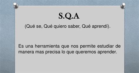 Estrategias Para El Aprendizaje Técnica Sqa Qué Se Qué Quiero