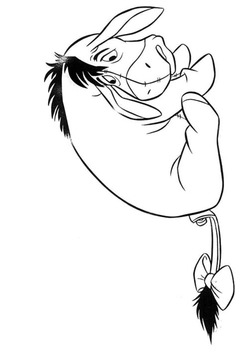 Eeyore Smiling Coloring Page