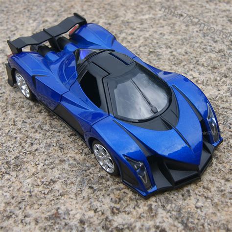 Devel Sixteen Super Cars Model 132 Toy Soundandlight Alloy Diecast Blue