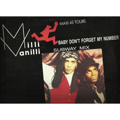 (c) 1988 bmg berlin musik gmbh/mci. Baby don't forget my number // version // too much monkey ...
