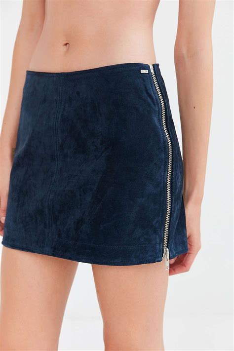 Obey Nomad Suede Side Zip Mini Skirt Mini Skirts Outfit Inspiration