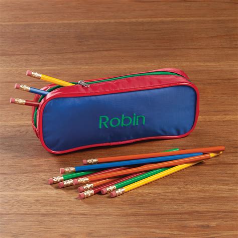 Personalized Slim Pencil Case Set Pencils Miles Kimball