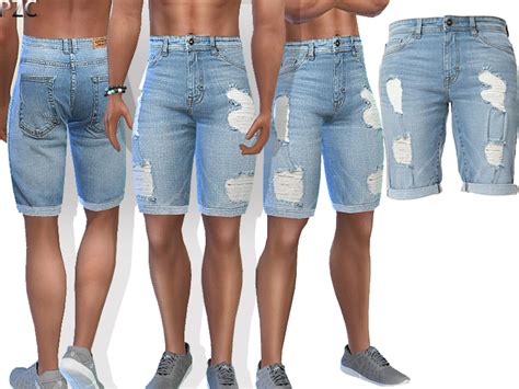 The Sims Resource Denim Jeans Shorts James