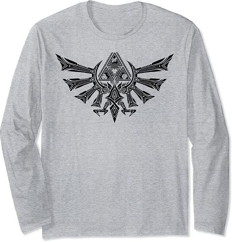 Zelda Detailed Hyrule Crest Long Sleeve T Shirt Clothing