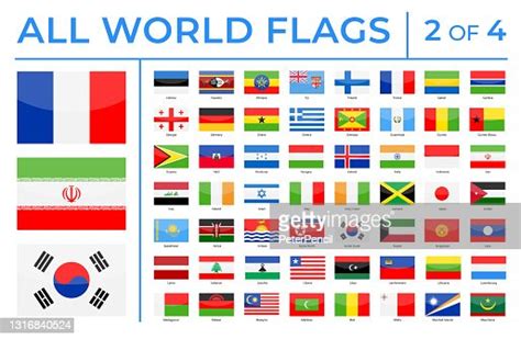 World Flags Vector Rectangle Glossy Icons Part 2 Of 4 High Res Vector