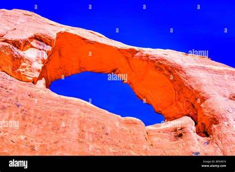 Skyline Arch Arches National Park Utah Stock Photo Alamy