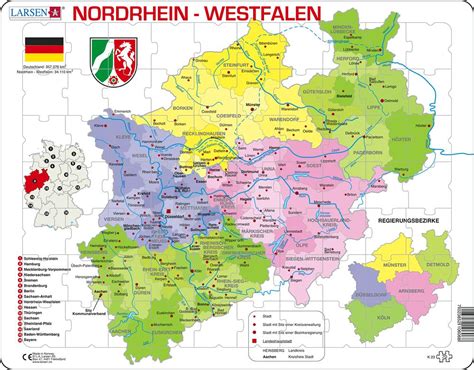 It is bordered by the states of lower. K23 - Nordrhein-Westfalen Political :: Other maps ...