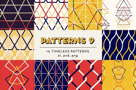 Patterns Bundle 100 Geo Patterns Contemporary Graphic Design