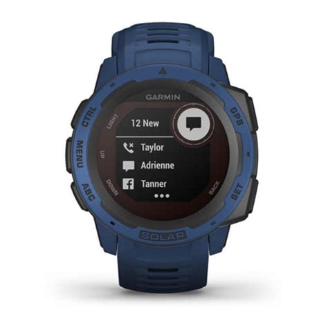 Outdoor Watches Garmin Instinct Solar Gps Watch Tidal Blue