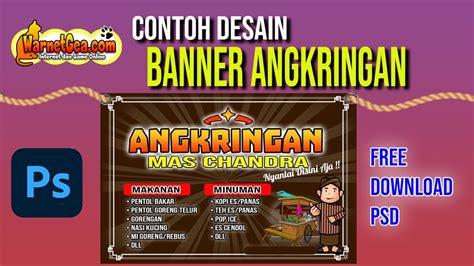 Contoh Desain Banner Angkringan File Psd Siap Edit Youtube