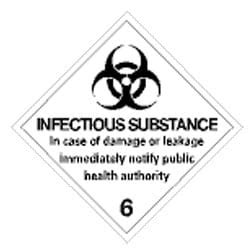 Infectious Substance Label Self Adhesive Vinyl Directa UK Ltd