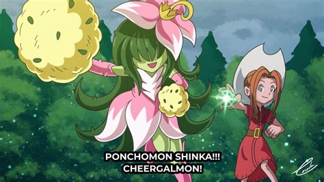 Tachikawa Mimi Digimon Original Highres 2girls Belt Cheergalmon Digivice Flower
