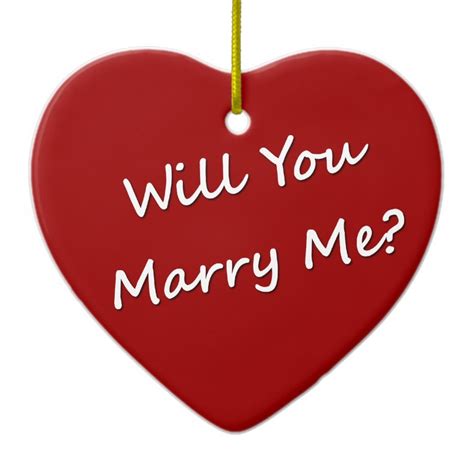 Will You Marry Me Marriage Proposal Engagement Ceramic Ornament