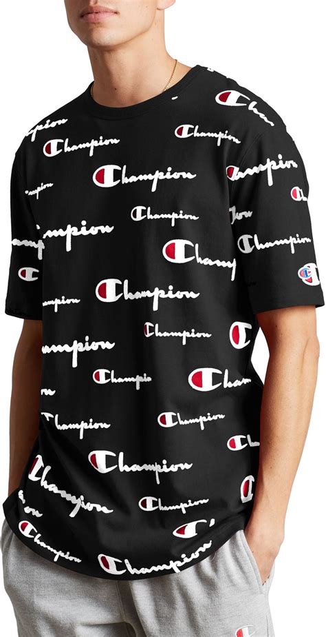 Champion Champion Life Mens Allover Logo Print Heritage T Shirt