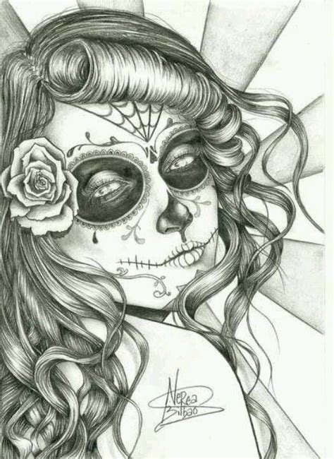 I Love This Maybe A Tattoo Thigh Skull Girl Tattoo Sugar Skull