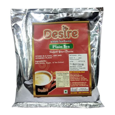 Desire Instant Premix Masala Chai Tea Powder Plain 500 Gm Buy Desire
