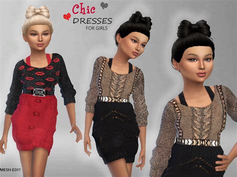 The Sims Resource Chic Dresses For Girls