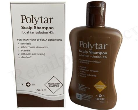 Polytar Scalp Shampoo Coal Tar 4 150ml 2 Bottles Expiry April 2025