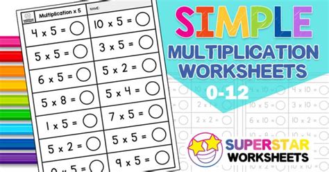 Simple Multiplication Worksheets Superstar Worksheets 4ab