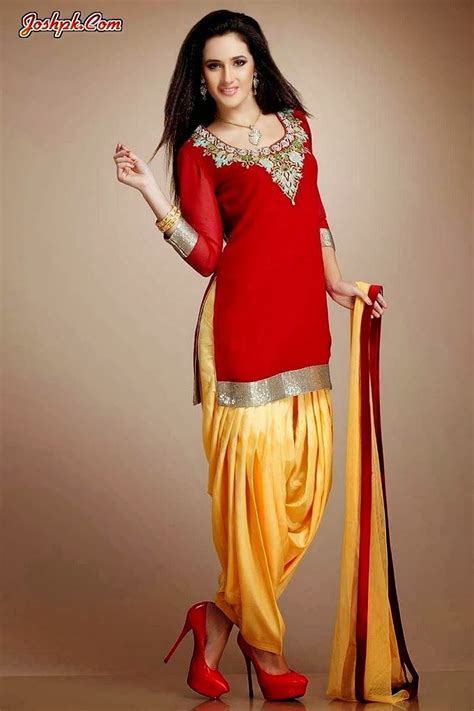 Latest Punjabi Patiala Salwar With Short Kurta Collection 2014 For Girls Fashion Punjabi