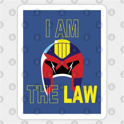 Judge Dredd I Am The Law Judge Dredd Sticker Teepublic