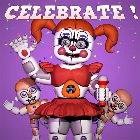 Fnaf Sl Blender Baby And Bidybabs Poster By Chuizaproductions On