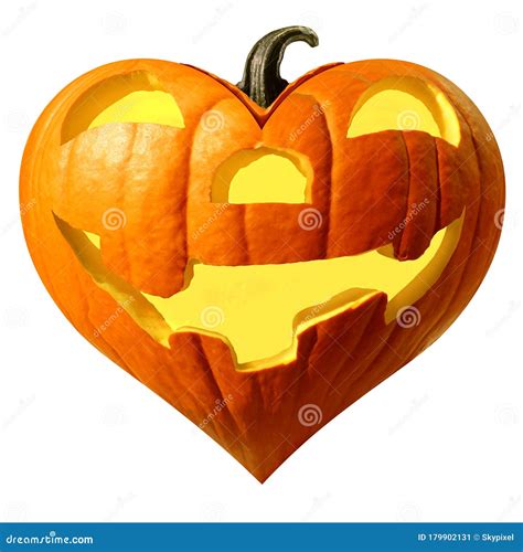 Halloween Pumpkin Heart Stock Image Image Of Treat 179902131