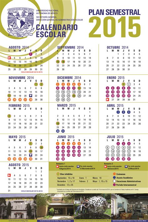 Calendario Escolar Unam Semestral 2023 Holidays List