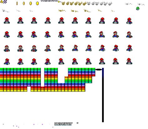 Super Mario Kart Mario Sprites Honetc