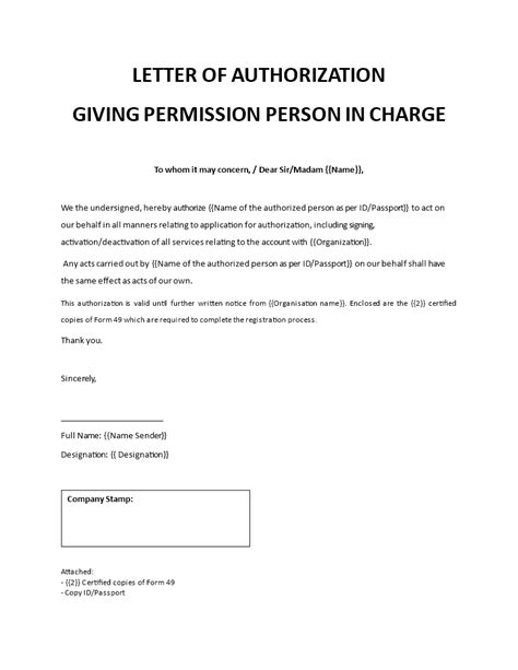 Sample Letter Giving Permission To Use Company Logo For