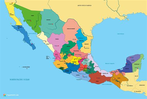 Mapa de México para Imprimir Ejemplos Formatos 2024