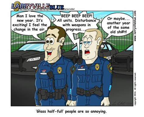 Police Cartoon Funny Conversation Between Officers