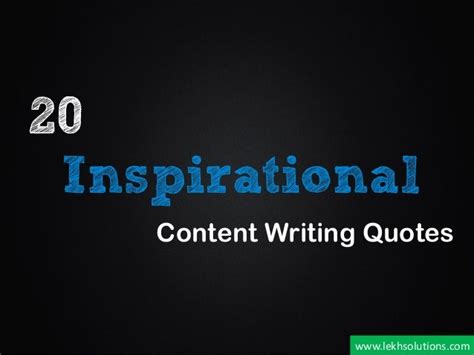20 Inspirational Content Writing Quotes