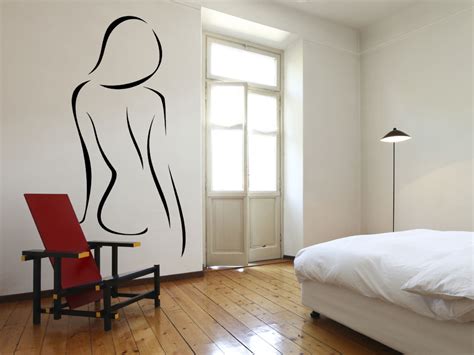 Wandtattoo für schlafzimmer rote rosen blühen wandtatoo blume wand sticker. Wandtattoo Elegante Rückansicht Wandtattoo Silhouette ...