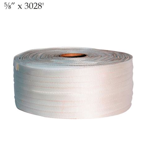 Woven Polyester Cord Strapping White 58 X 3028 Tensile Strength