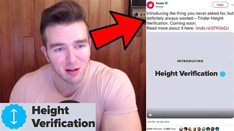 Reacting To Tinder Adding Height Verification Youtube