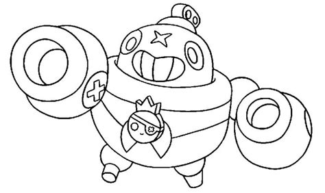 Lanza minas y su super hace que su cabeza se despegue, busque. Brawl Stars Coloring Pages. Print Them for Free!