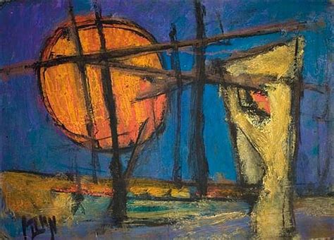 Lot Marcel Janco 1895 1984 Israeli Abstract Composition Oil On