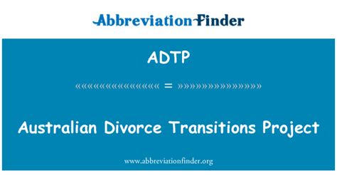 Adtp Definition Australian Divorce Transitions Project Abbreviation