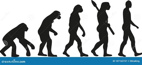 Darwin Evolution Of Human Stock Vector Illustration Of Darwin 107163721
