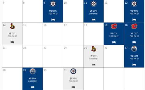 Toronto Maple Leafs Schedule 2021