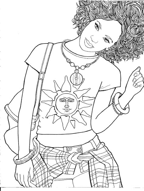 Coloring Pages Of Clothes With People In It Lautigamu