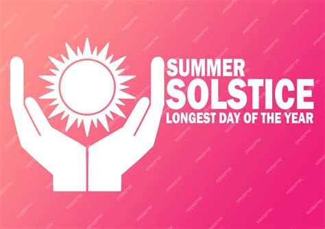 Premium Vector Summer Solstice Longest Day Of The Year